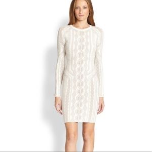 BCBGmaxazria Jamie Cable Knit Jacquard Dress